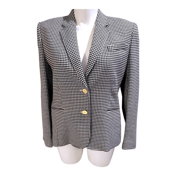 NEW, Ralph Lauren Black & White Houndstooth Blazer 16 - Picture 8 of 10